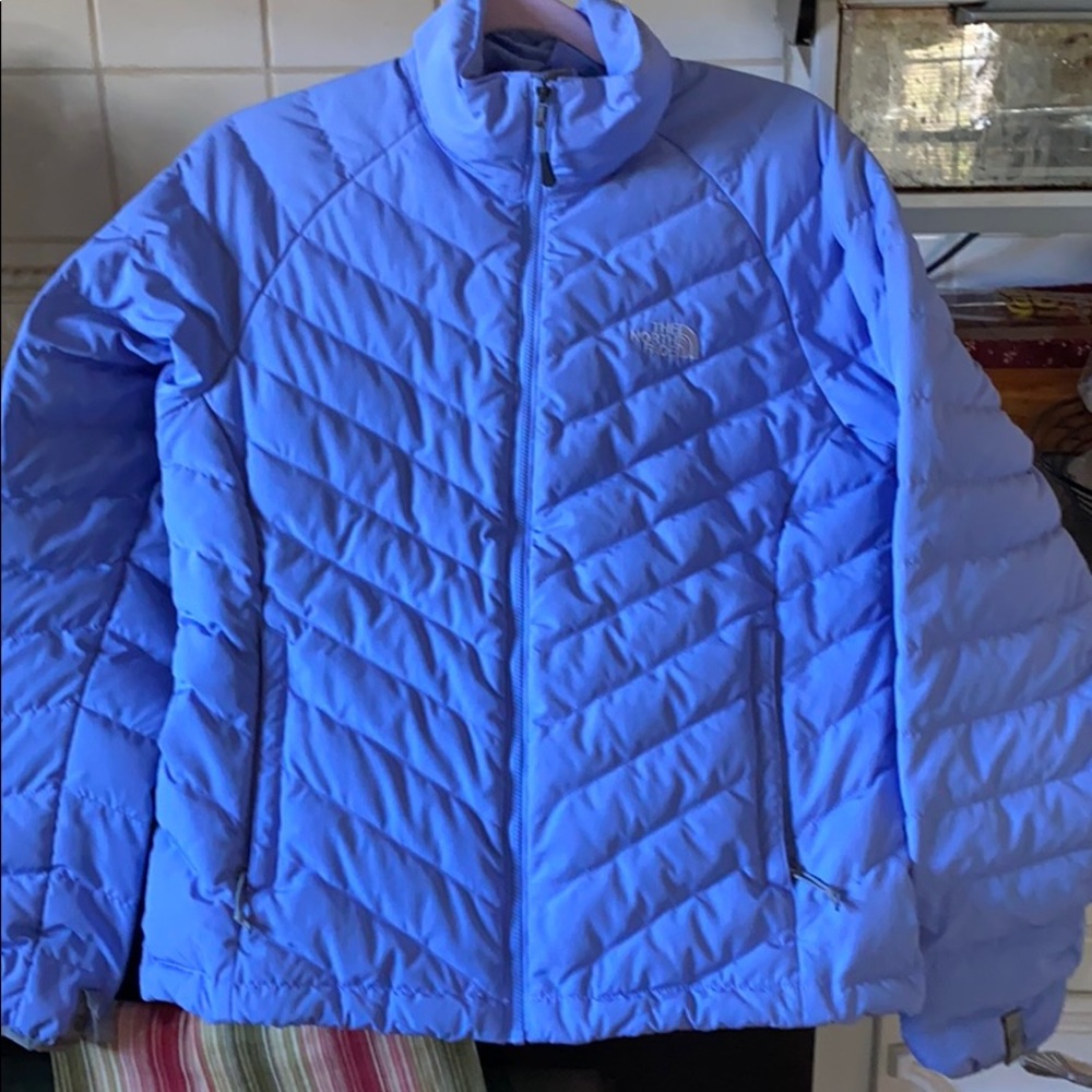 North Face blue 550 down jacket like new.